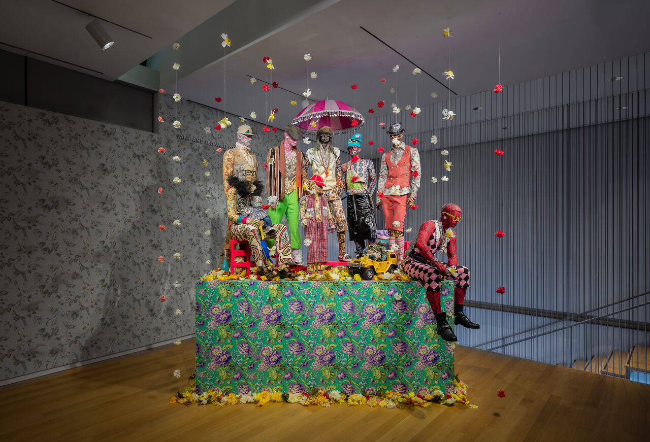 Installation View of Ebony G. Patterson: Dead Treez at the Museum of Arts and Design Photo: Butcher Walsh © Museum of Arts and Design 
