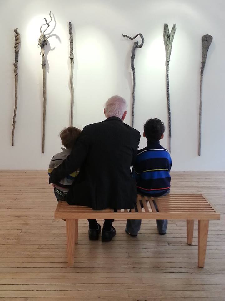Tom McAnulty with his grandsons at a museum. Photo: Jeannette Kensington, via Facebook. 