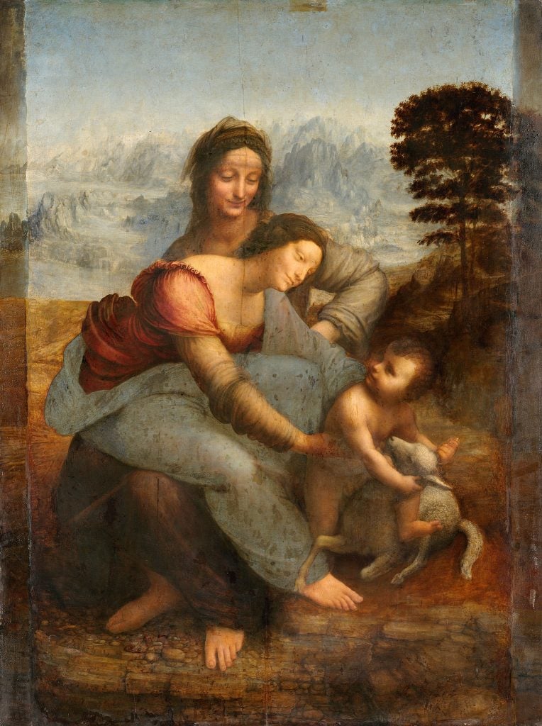 Leonardo da Vinci, <em>Virgin and Child with Saint Anne</em> (ca. 1503). Collection of the Louvre, Paris.