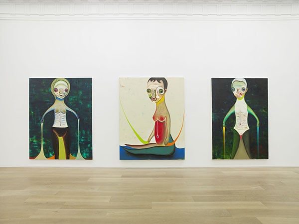 Izumi Kato, untitled paintings at Galerie Perrotin. Photo: courtesy the artist and Galerie Perrotin.