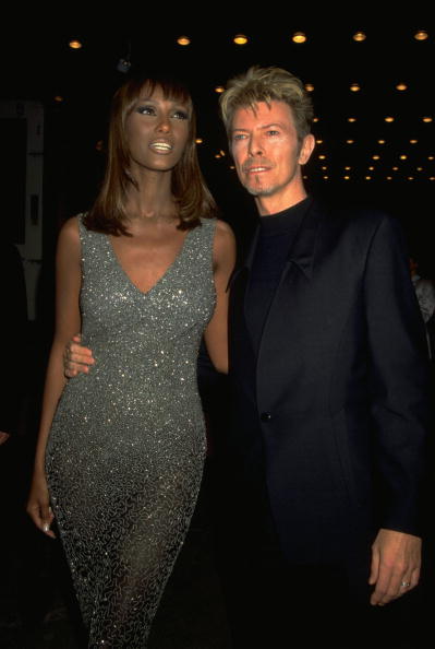 370130 01 (FILE PHOTO): David Bowie and Iman. Photo: Diane Freed.