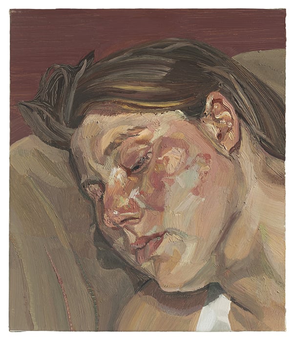 Lucian Freud, and Head of Ib (1983–84). Photo: courtesy Christie's.