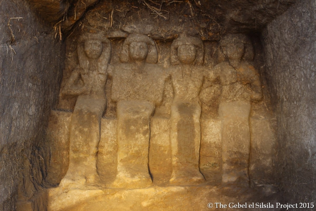 Detail of the statues found at Gebel el Silsila.Photo: via Gebel el Silsila Survey Project.