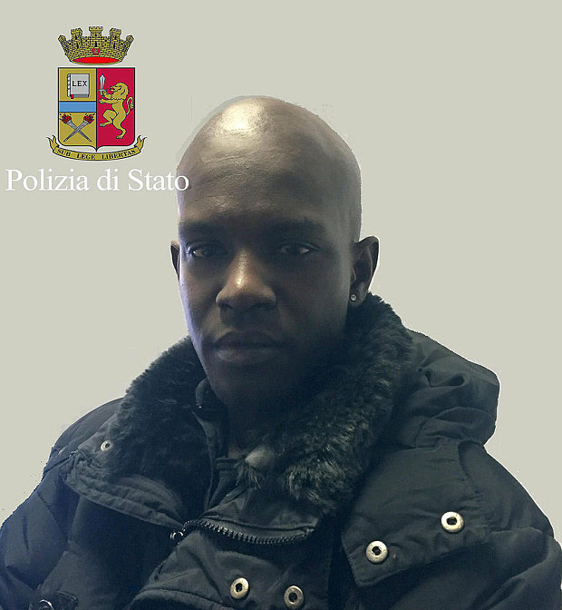 Tidiane Cheik Diaw has been arrested in connection to the death of American artist Ashley Olsen in Florence. Photo: Italian Police.