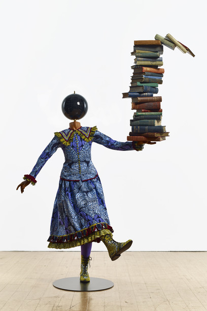 Yinka Shonibare, Girl Balancing Knowledge (2015). Courtesy of Pearl Lam Galleries.