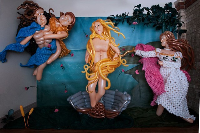 Airigami, after Sandro Botticelli's <em>The Birth of Venus</em>. Photo: courtesy Airigami. 