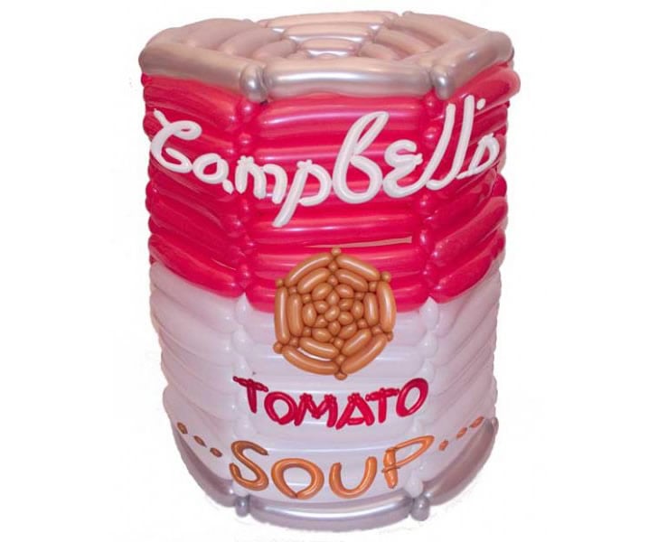 Airigami, after Andy Warhol's <em>Campbell's Soup Cans</em>. Photo: courtesy Airigami. 