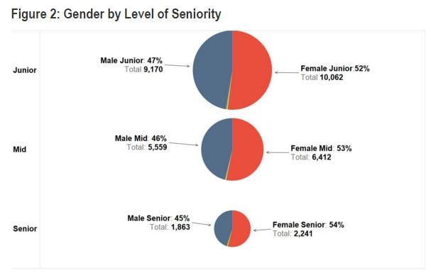 gender level and seniority