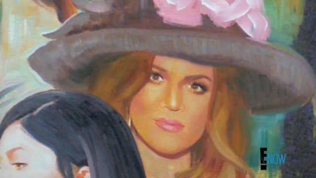 This is apparently Khloe Kardashian as painted by Mr. Brainwash in the style of Renoir.