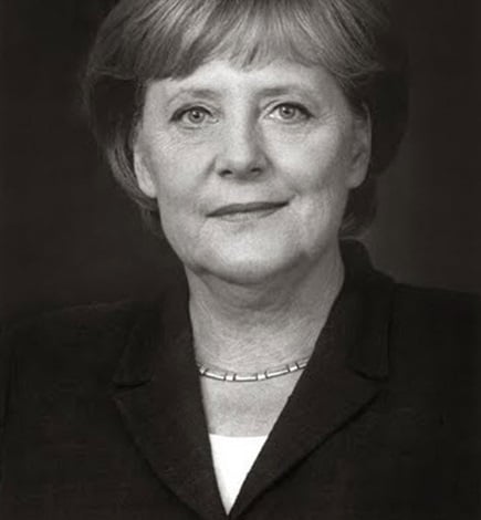 Konrad Rufus Müller, Angela Merkel.<br>Photo: Courtesy WERKHALLEN I OBERMANN I BURKHARD.