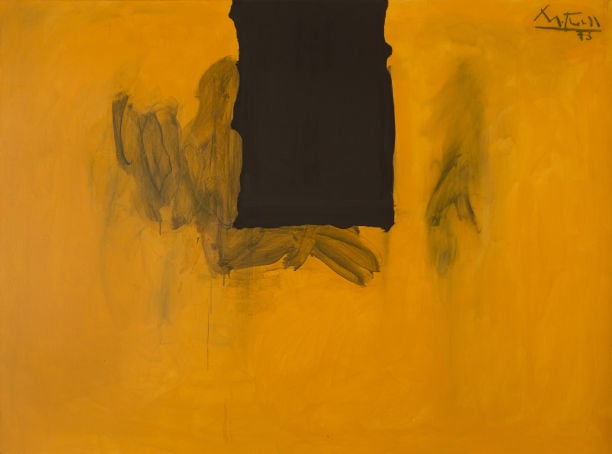 Robert Motherwell, Untitled (Ochre with Black Line), 1972–73/1974. Photo: Heritage Auctions.