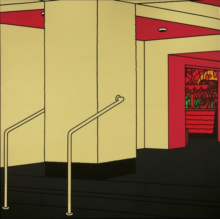 Patrick Caulfield, <em> Foyer</em> (1973) Photo: courtesy the David Bowie collection, © the estate of Patrick Caulfield. All Rights Reserved, DACS 2013.