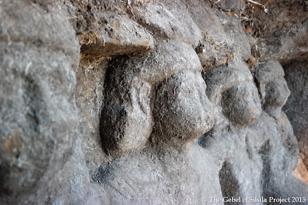 Detail of the statues found at Gebel el Silsila.<br>Photo: via Gebel el Silsila Survey Project.