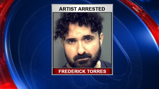A mugshot of Frederick Torres, a cartoonist accused of stabbing his manager after being fired. Photo courtesy of law enforcement.
