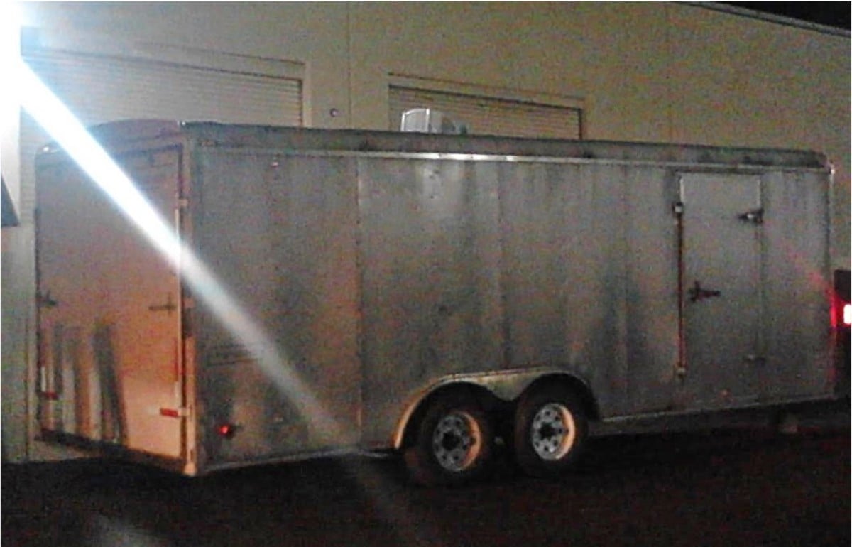 The trailer containing the art was stolen from an LA industrial park. Photo: LAPD Art Theft Detail