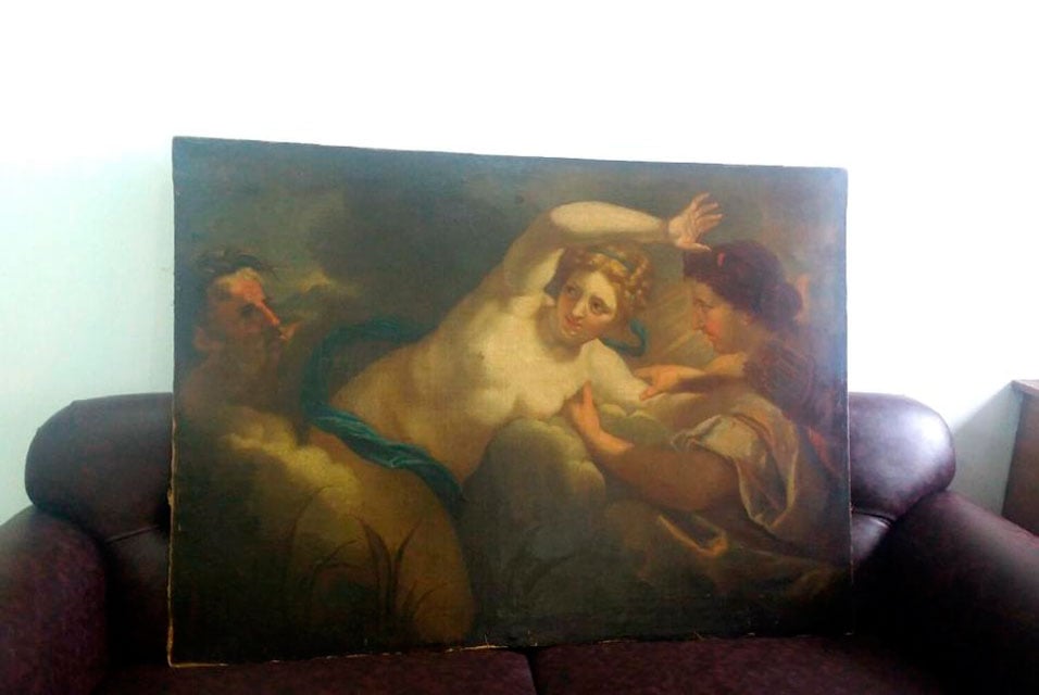 This painting, thought to be by Anthony Van Dyck, was seized by Turkish authorities in Istanbul. Photo: Istanbul Police Departmetn Anti-Smuggling and Organized Crime Unit. 