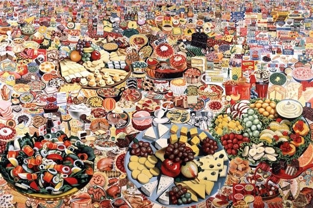Erró, <em>Foodscape</em> (1964). Photo: courtesy the Moderna Museet, Stockholm, © 2014 Artists Rights Society (ARS), New York / ADAGP, Paris. 