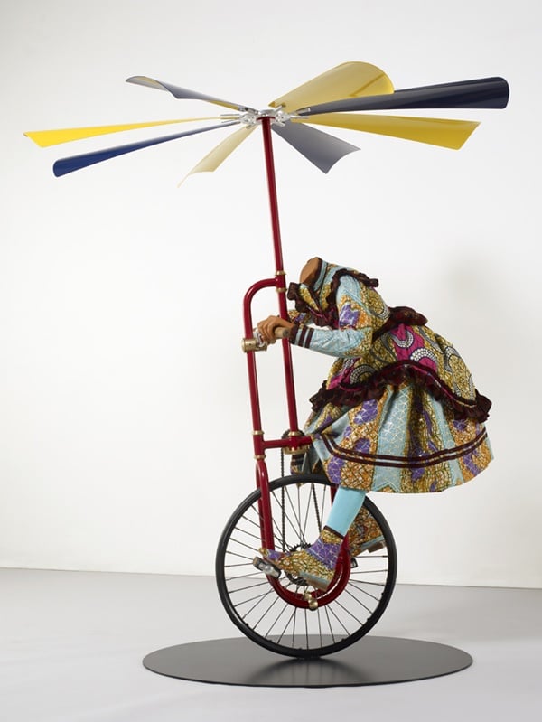 Yinka Shonibare Girl on Flying Machine (2008) Image: Courtesy of the artist and James Cohan Gallery.