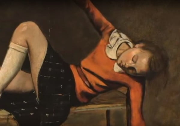 Balthus, Still from Cats and Girls.Photo: YouTube.