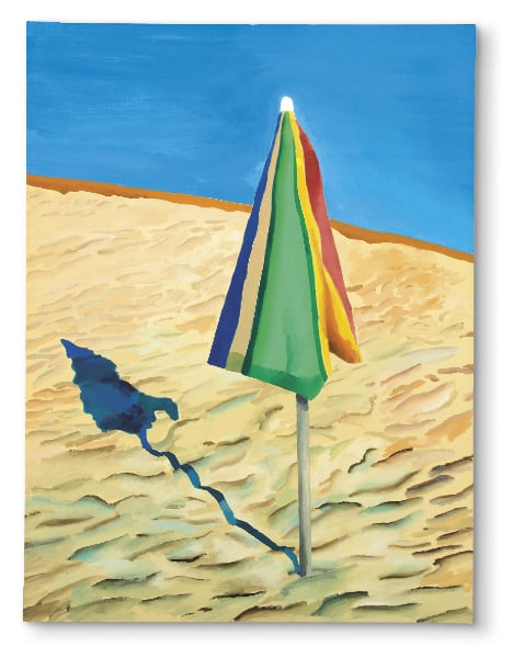 David Hockney,Beach Umbrella (1971). Estimate £1,000,000-1,500,000.Photo: Courtesy: Courtesy Christie's.