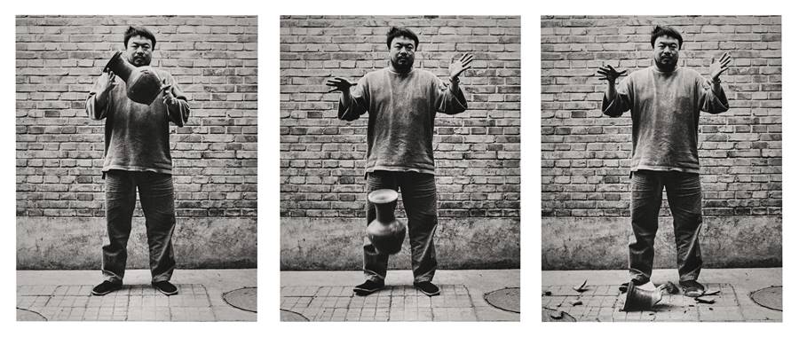 Ai Weiwei, Dropping a Han Dynasty Urn (executed 1995-2004).Image: Courtesy Sotheby's London.
