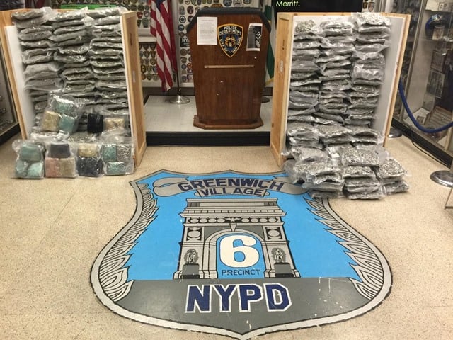 The crate didn't really contain art.Photo: courtesy NYPD.