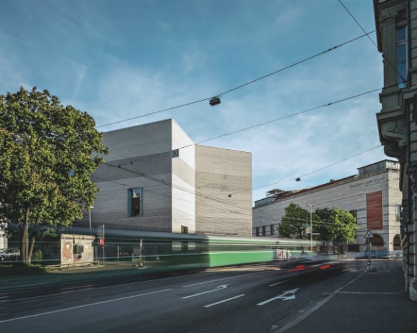 The new building by architects Chris + Gantenbein opens to the public on April 17. <br>Photo: Julian Salinas, courtesy Kunstmuseum Basel