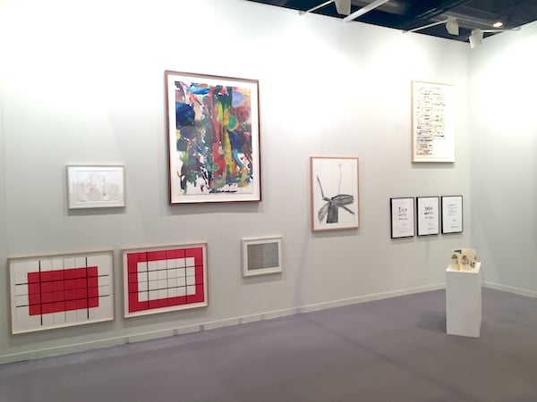 Selection of works on paper at the booth of Galerie Nächst St. Stephan Rosemarie Schwarzwälder at ARCO Madrid 2016.<br>Photo: Lorena Muñoz-Alonso.