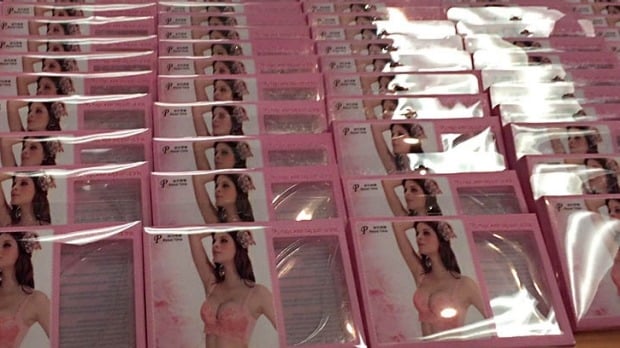 Gel bra inserts and art supplies hid narcotics.<br>Photo via Australian Federal Police.