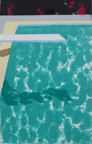 David Hockney, Green Pool with Diving Board and Shadow (1978)Photo: artnet.