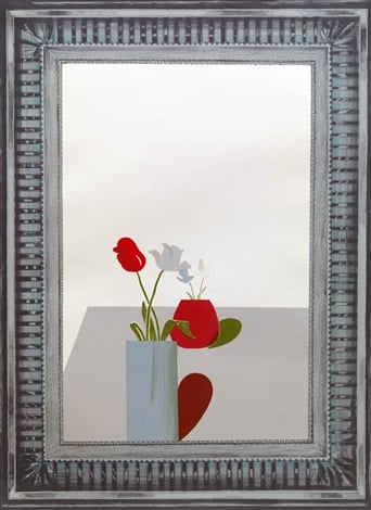 David Hockney, <em>Picture of a Still Life Which has an Elaborate Silver Frame</em> (1965)<br>Photo: artnet.