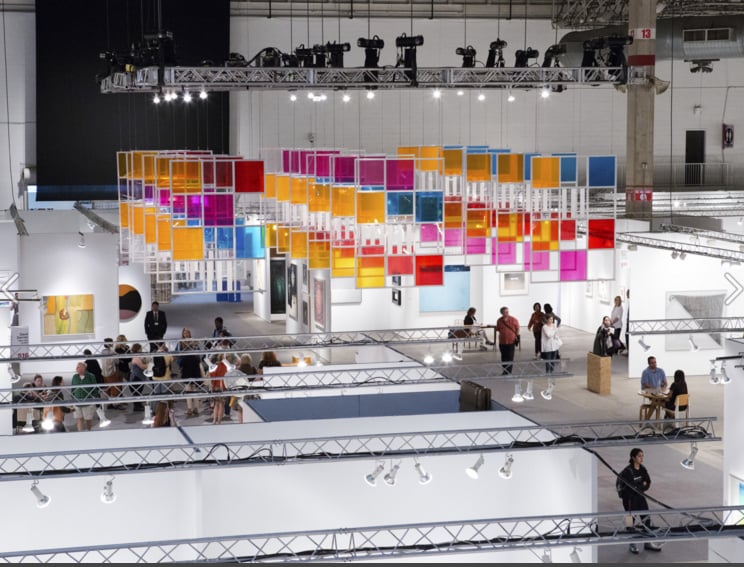 EXPO Chicago 2015, with work by Daniel Buren. Photo: Claire Demos, courtesy EXPO Chicago.