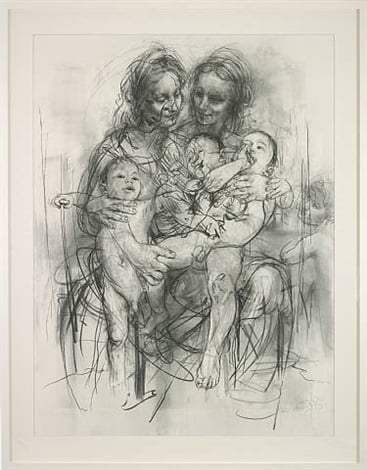Jenny Saville Reproduction drawing IV (after the Leonardo cartoon) (2010) Photo: New York Academy of Art