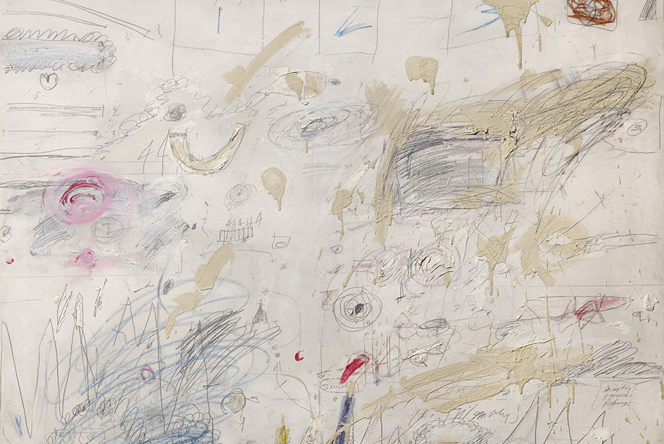 Cy Twombly, Untitled (Roma), 1961. The painting has been donated to the Philadelphia Museum of Art from the collection of Daniel W. Dietrich II. Photo: © Cy Twombly Foundation.
