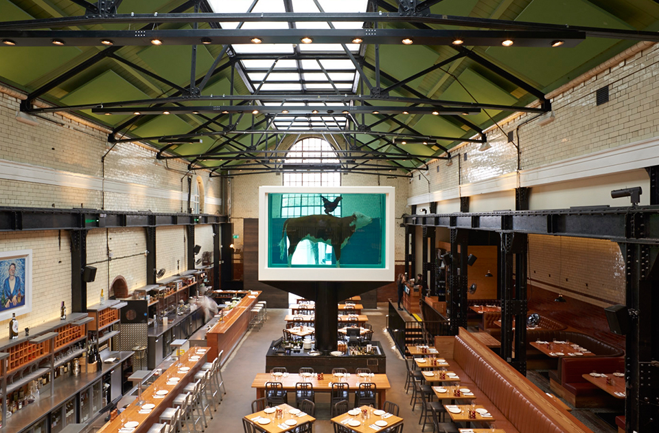 Hirst's Cock and Bull (2012) in Hix's 'Tramshed' restaurant. Photo: Hix Restaurants