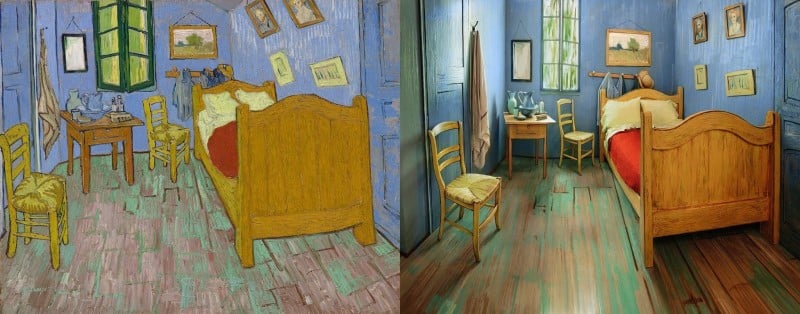 The Art Institute of Chicago has recreated the artist's famous bedroom from his paintings. Photo: Art Institute of Chicago via Facebook