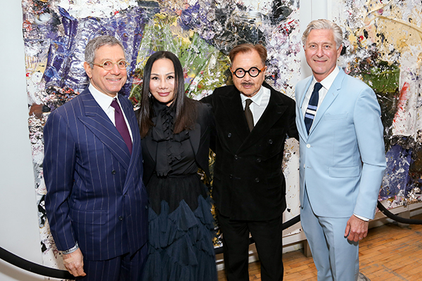 Jeffrey Deitch, Eva Chow, Michael Chow, and David Kratz at the New York Academy of Art's Tribeca Ball. <br>Photo: J Grassi, © Patrick McMullan.