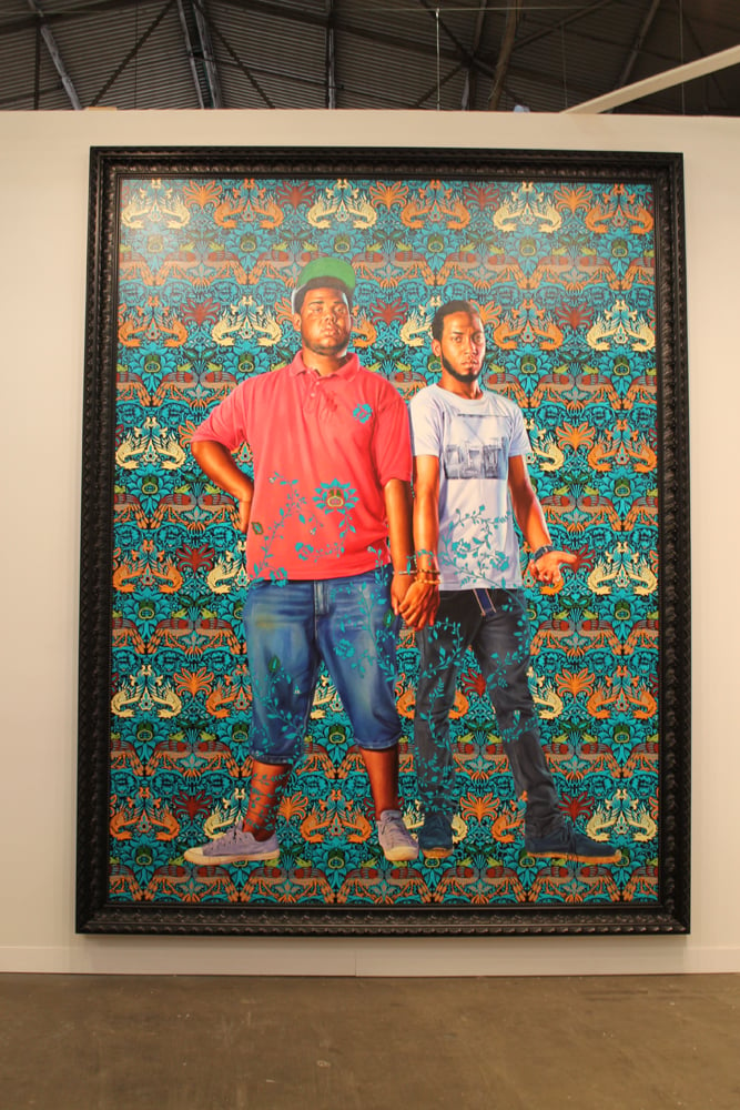 Kehinde Wiley, Jose Alberto de la Cruz Diaz and Luis Nunez (2016) at Galerie Daniel Templon.Photo: Rain Embuscado.