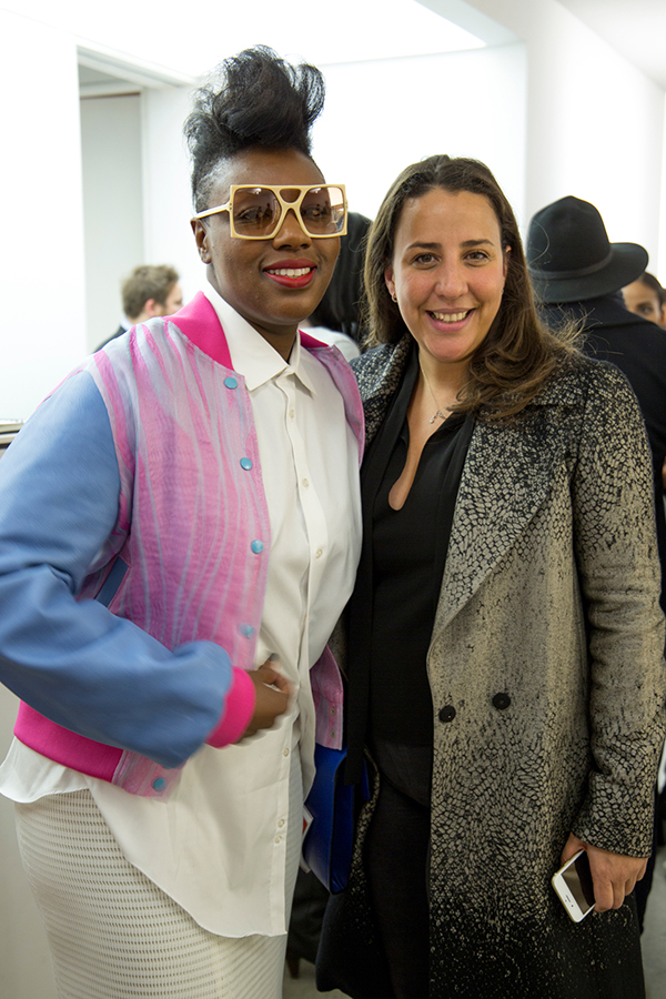 1:54 Contemporary African Art Fair director Touria El Glaoui (right) at the celebration of 1:54 FORUM at Richard Taittinger Gallery. <br>Photo: courtesy 1:54 Contemporary African Art Fair.