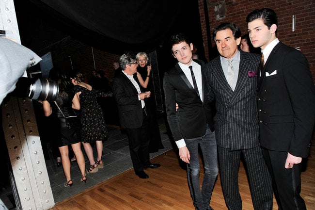 Peter Brant Jr., right, with his brother, Harry Brant, and his father, Peter M. Brant. Photo: Nicholas Hunt, © Patrick McMullan.