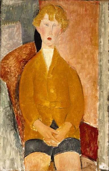 Amedeo Modigliani <i>Petit Garáon en Culotte Courte</i> <br> Photo: courtesycourtesy Dallas Museum of Art