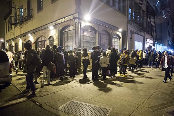 Crowds wait to visit "adidas Originals | The Future Capsule." Photo: courtesy adidas.
