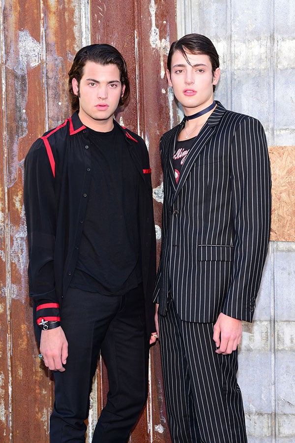 Peter Brant Jr. and Harry Brant at the Givenchy Spring 2016 Fashion Show. Photo: Sean Zanni, © Patrick McMullan.
