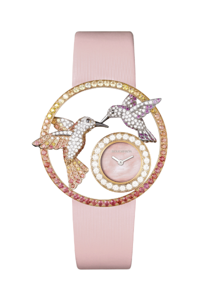 Boucheron, Ajourée Hopi in pink and white gold paved with diamonds and colored sapphires Pohot: Boucheron