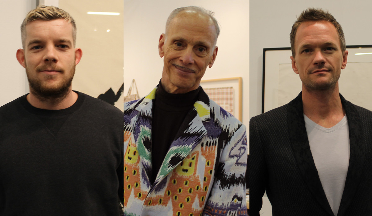 From left: Russell Tovey, John Waters, and Neil Patrick-Harris (2016).<br>Photo: Rain Embuscado for artnet.