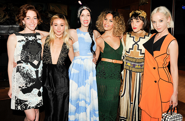 Molly Austin, Kate Greer, Sarah Sophie Flicker, Cleo Wade, Mia Moretti, and Margot at the New Yorker for New Orleans benefit thrown by the Contemporary Arts Center, New Orleans. <br>Photo: Leandro Justen, courtesy BFA.