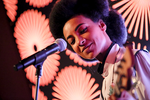 Esperanza Spalding performs at the Pioneer Works Village Fete. Courtesy of photographer Angela Pham and BFA.