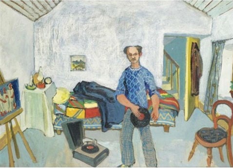 Gerard Dillon, <em>Self portrait in roundstone</em>, sold at Sotheby's London, May 9, 2007 for 192,000 GBP (Premium) ($382,927)