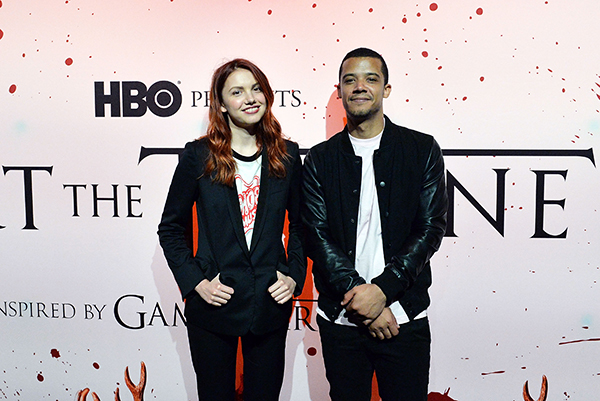 Hannah Murray and Jacob Anderson attend HBO's "Art the Throne: Immersive Art Experience" at the Angel Orensanz Foundation on April 20, 2016 in New York City. <br>Photo: Slaven Vlasic/Getty Images for HBO.