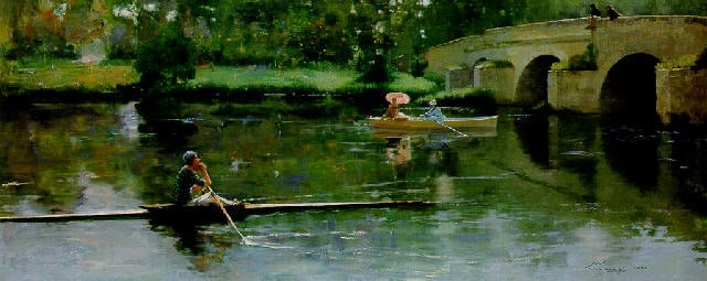 John Lavery, The bridge at Grez (1883-1883), sold at Christie's London, December 8, 1998 for 1,321,500 GBP ($2,185,742)